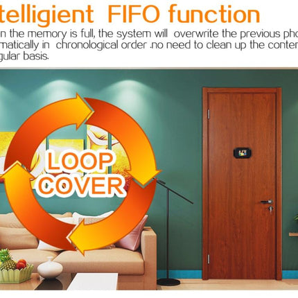 3 Screen 1.0Mp Security Camera With Door Peephole & Tf Card Support - Black