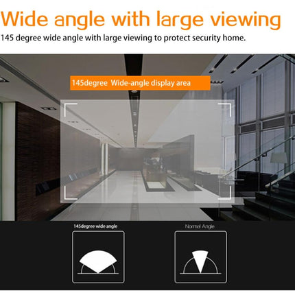 4.3 Security Camera Door Peephole With One-Key Watch - Black