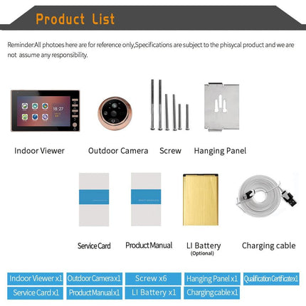 4.5 Screen Security Camera With Night Vision & Motion Detection - Tf Card Support