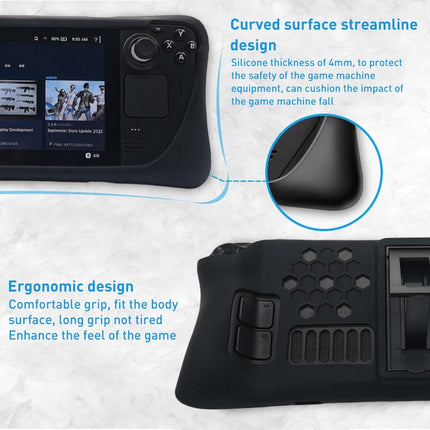 Steam Deck Silicone Case Set With Holder - Protect Your Console