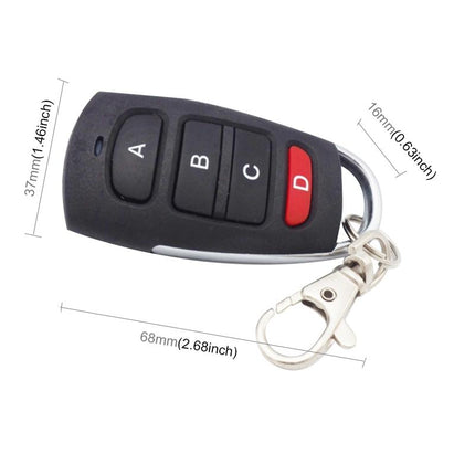 4-Button Wireless Copy Remote Control Transmitter - 433Mhz