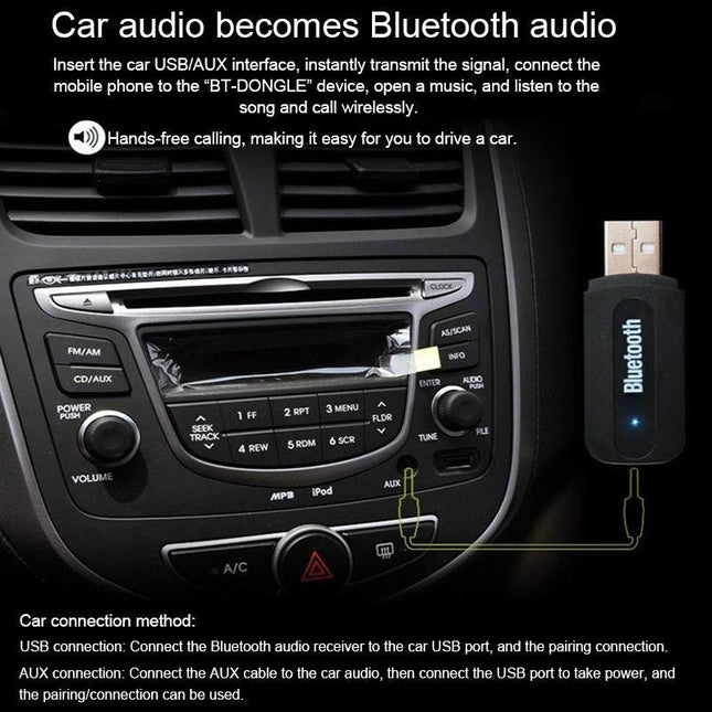 Portable Bluetooth Audio Adapter For M1 Player - Black