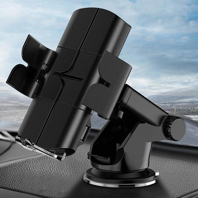 Wireless 10W Fast Charge Car Phone Holder With Voice Broadcast - Automatic