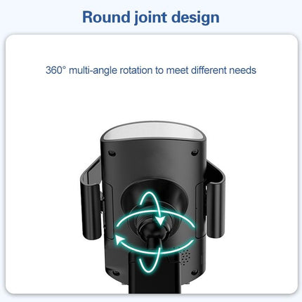 Wireless 10W Fast Charge Car Phone Holder With Voice Broadcast - Automatic