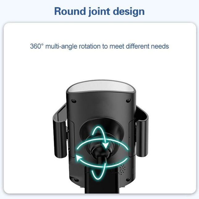 Wireless 10W Fast Charge Car Phone Holder With Voice Broadcast - Automatic