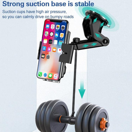 Wireless 10W Fast Charge Car Phone Holder With Voice Broadcast - Automatic