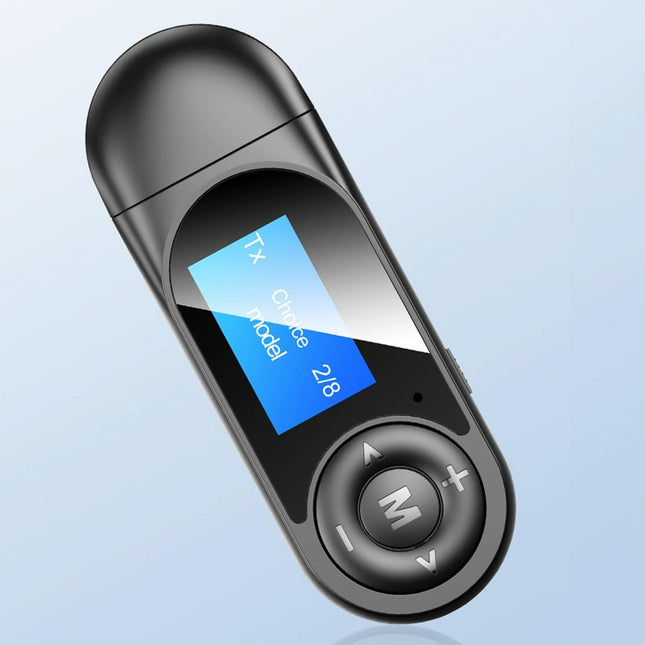 Lcd Bluetooth 5.0 Adapter Receiver / Transmitter - Black