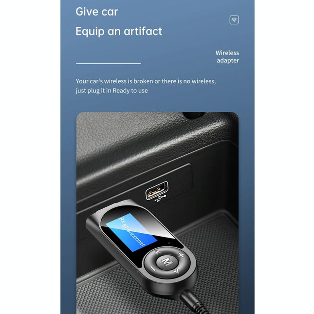 Lcd Bluetooth 5.0 Adapter Receiver / Transmitter - Black