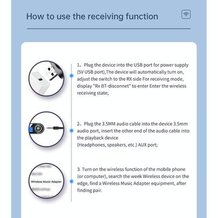 Lcd Bluetooth 5.0 Adapter Receiver / Transmitter - Black