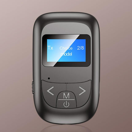 2-In-1 Bluetooth Adapter With Lcd Display - Black