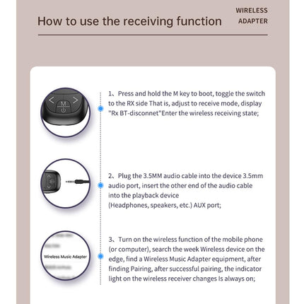 2-In-1 Bluetooth Adapter With Lcd Display - Black