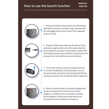 2-In-1 Bluetooth Audio Adapter T-19 Receiver / Transmitter