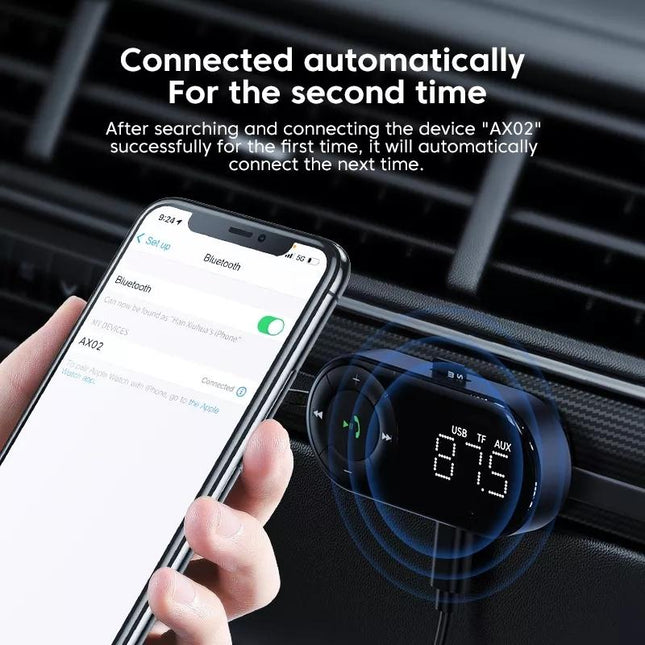 Wireless Car Bluetooth 5.2 Audio Receiver With Hands-Free Calling