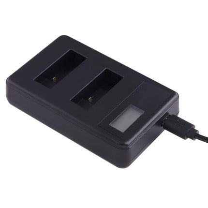Lcd Screen Dual Batteries Charger For Gopro Hero5 With Displayed Capacity