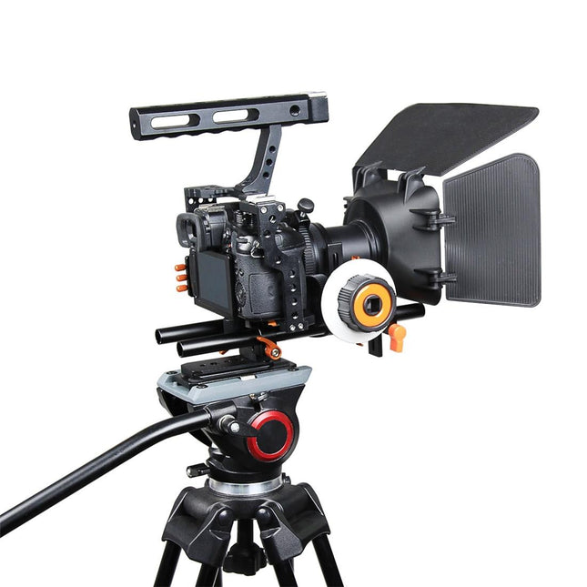 Sony A7 Cage Set With Stabilizer Follow Focus And Matte Box - Orange