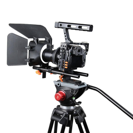 Sony A7 Cage Set With Stabilizer Follow Focus And Matte Box - Orange