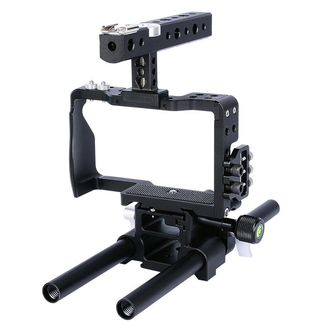 Sony A6000 / A6300 / A6400 / A6500 Camera Cage Stabilizer With Handle - Black