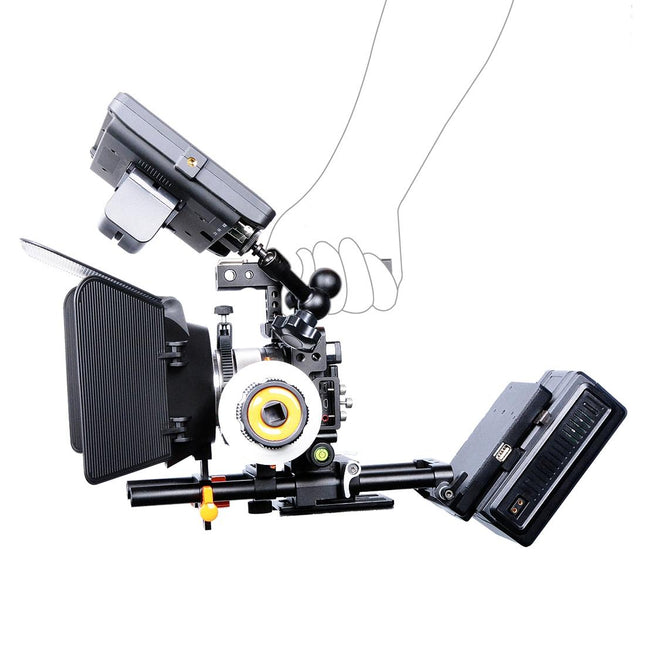 Sony A6000 / A6300 / A6400 / A6500 Camera Cage Stabilizer With Handle - Black