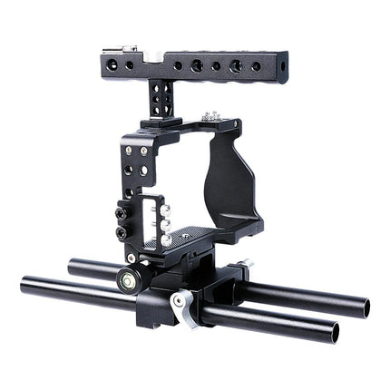 Sony A6000 / A6300 / A6400 / A6500 Camera Cage Stabilizer With Handle - Black
