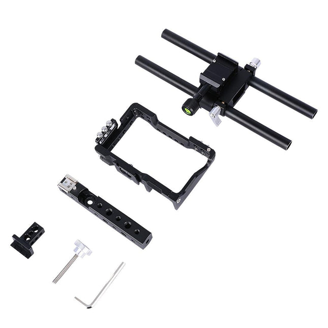 Sony A6000 / A6300 / A6400 / A6500 Camera Cage Stabilizer With Handle - Black