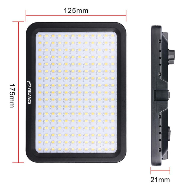 Dimmable Studio Light For Dslr Cameras - 204 Leds 1000Lm 3300-5600K