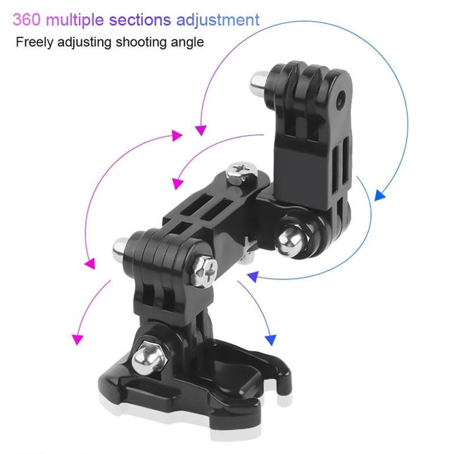 Multi-Joint Helmet Mount Set For Action Cameras