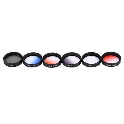 Professional 6-In-1 Lens Filter For Dji Phantom 3 / 4 - Cpl / Uv / Gradual 34Mm