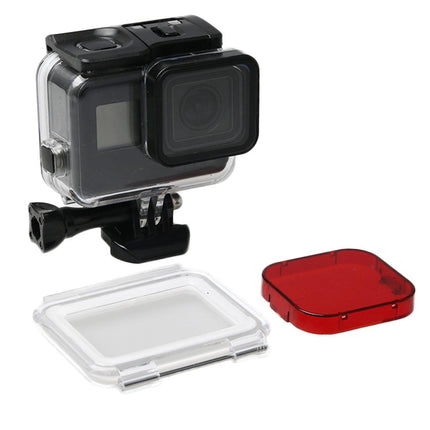60M Waterproof Diving Case For Gopro Hero6 / 5 With Touch Screen Back Door And Filter Buckle