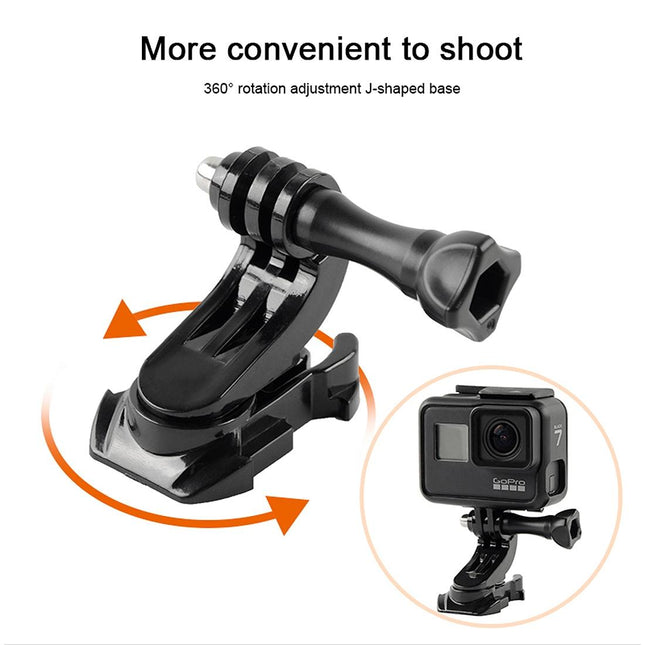 360 Rotating J-Type Base For Action Cameras