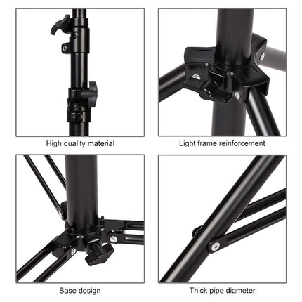 Professional Photography Lighting Stand With Spring Buffer For Studio Flash