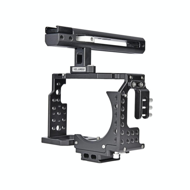 Handle Video Camera Cage Stabilizer For Sony A7K / A72 / A73 / A7S2 / A7R3 / A7R2 / A7X Black
