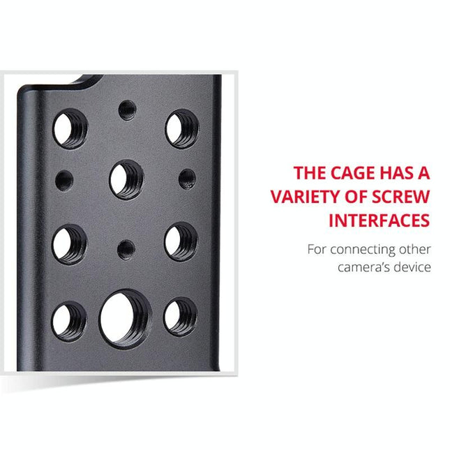 Handle Video Camera Cage Stabilizer For Sony A7K / A72 / A73 / A7S2 / A7R3 / A7R2 / A7X Black
