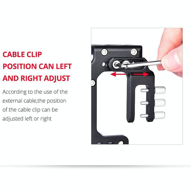 Handle Video Camera Cage Stabilizer For Sony A7K / A72 / A73 / A7S2 / A7R3 / A7R2 / A7X Black