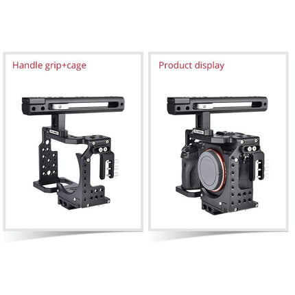 Handle Video Camera Cage Stabilizer For Sony A7K / A72 / A73 / A7S2 / A7R3 / A7R2 / A7X Black