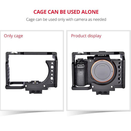 Video Camera Cage Stabilizer For Sony A7K / A72 / A73 / A7S2 / A7R3 / A7R2 / A7X Black