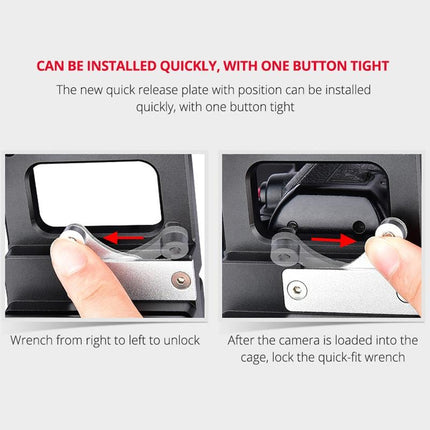 Video Camera Cage Stabilizer - Black Handle