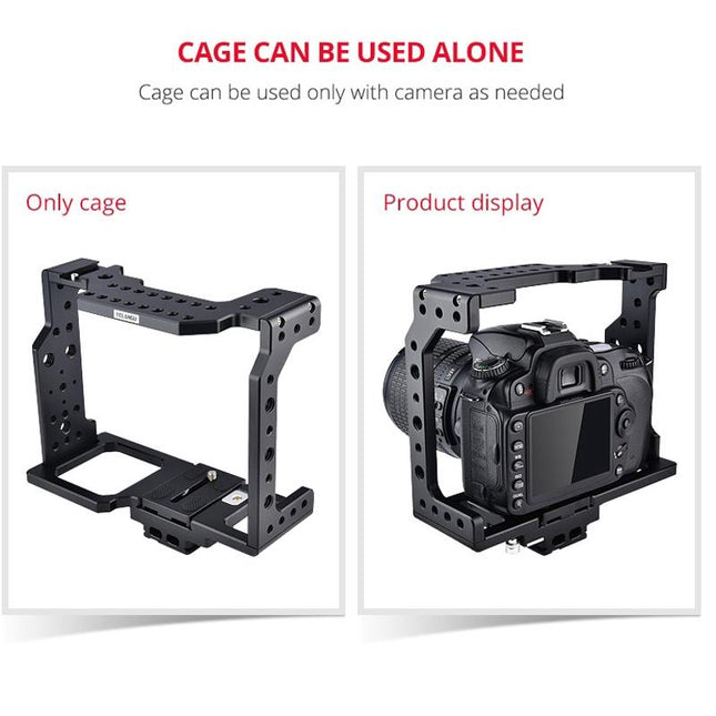 Video Camera Cage Stabilizer - Black Handle