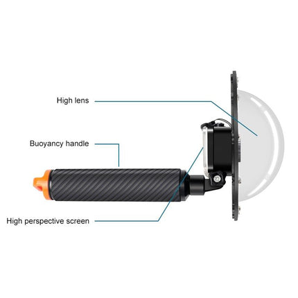 Underwater Dome Port For Dji Camera With Floating Grip