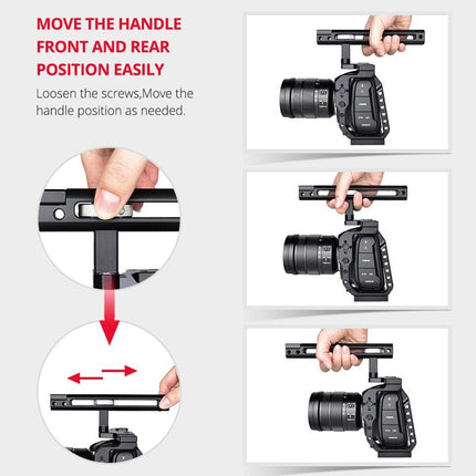Video Camera Cage Stabilizer For Dji Bmpcc 4K - Black Handle