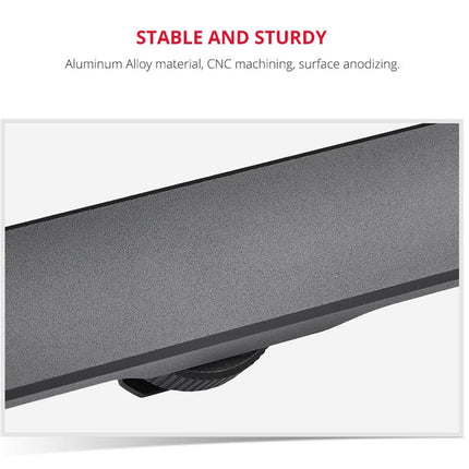 Aluminum Dual Hot / Cold Shoe Mount Adapter Bracket - Black