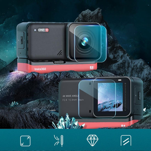 Tempered Glass Film For Insta360 One R 4K Lcd Display And Lens