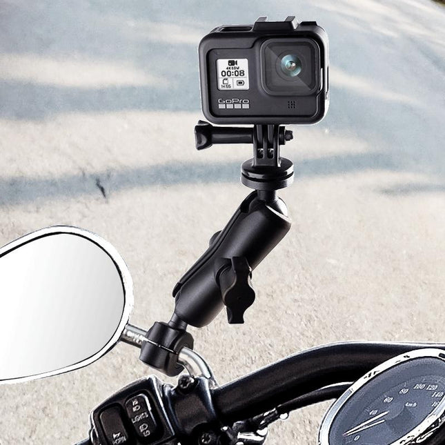 Universal Motorcycle Rearview Mirror Mount For Action Cameras - 25Mm Ball Head