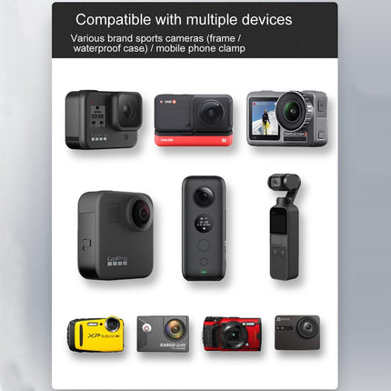 Universal Motorcycle Mount For Action Cameras - 14Cm Rod - Compatible With Gopro Insta360 Dji Action And More