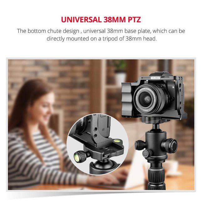 Video Camera Cage Stabilizer For Canon Eos M50 - Black