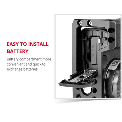 Video Camera Cage Stabilizer For Canon Eos M50 - Black