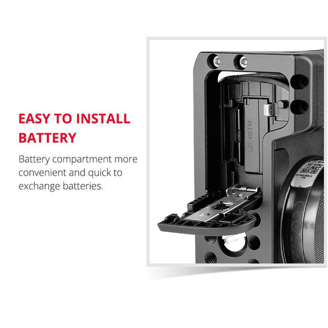 Video Camera Cage Stabilizer For Canon Eos M50 - Black