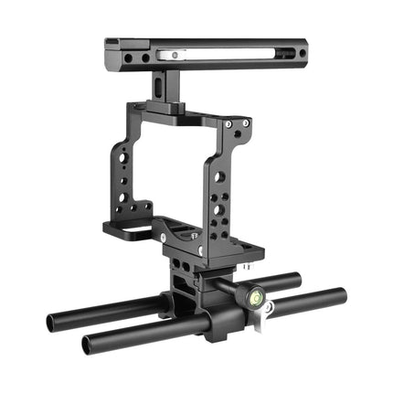 Video Camera Cage Stabilizer With Handle And Rail Rod For Nikon Z6 / Z7