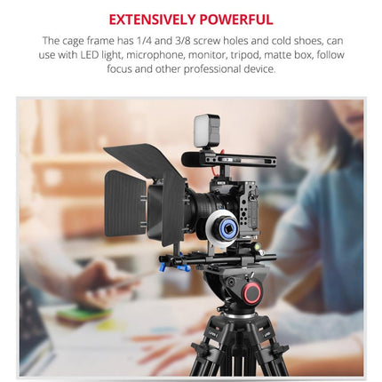 Video Camera Cage Stabilizer With Handle And Rail Rod For Nikon Z6 / Z7