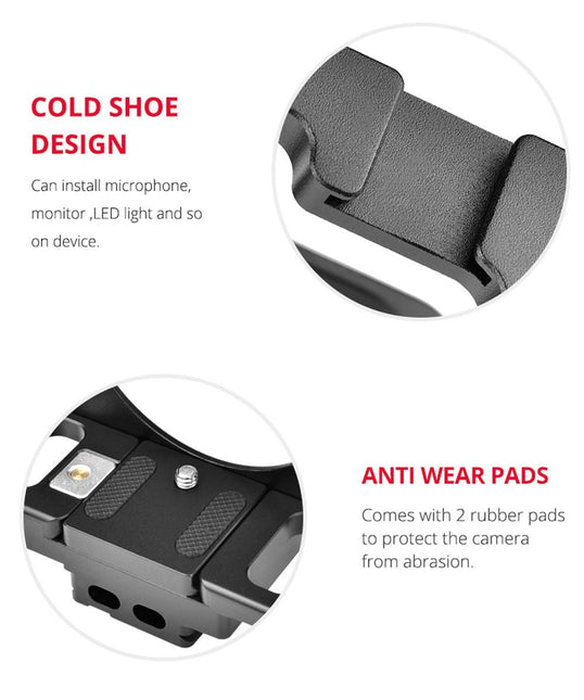 Video Camera Cage Stabilizer With Handle And Rail Rod For Nikon Z6 / Z7