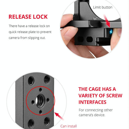 Video Camera Cage Stabilizer For Nikon Z6 / Z7 - Black